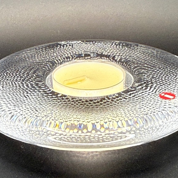 Iittala Nappi Clear Glass Tealight Candle Holder Markku Salo Finland Sticker - Picture 2 of 8